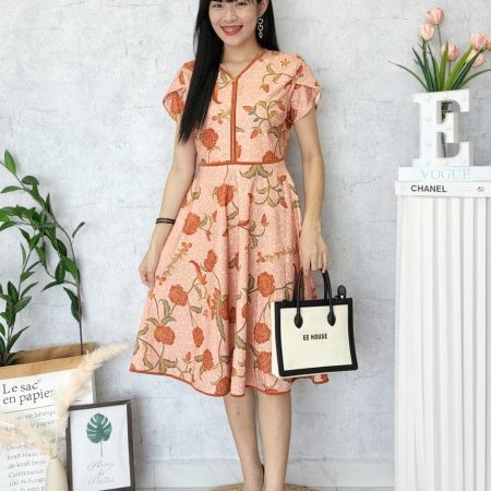 Floral Batik Suit Dress (E52076) E