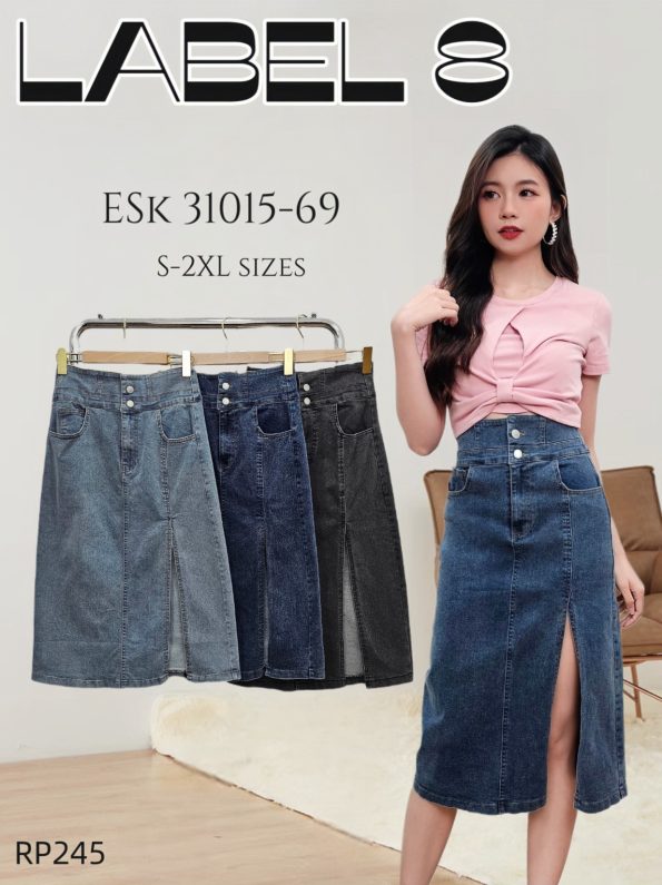 Denim Midi  Skirt（LE31015）