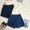 Button Premium Denim Skort (前裙后裤) (167)C47