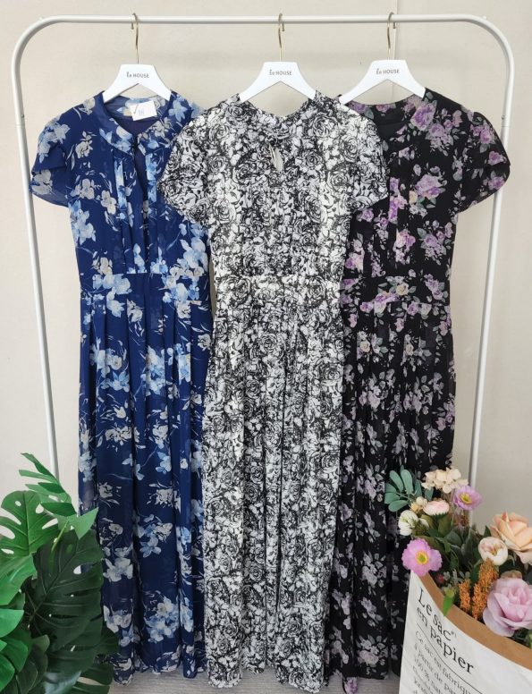 Premium Floral Long Dress (141)