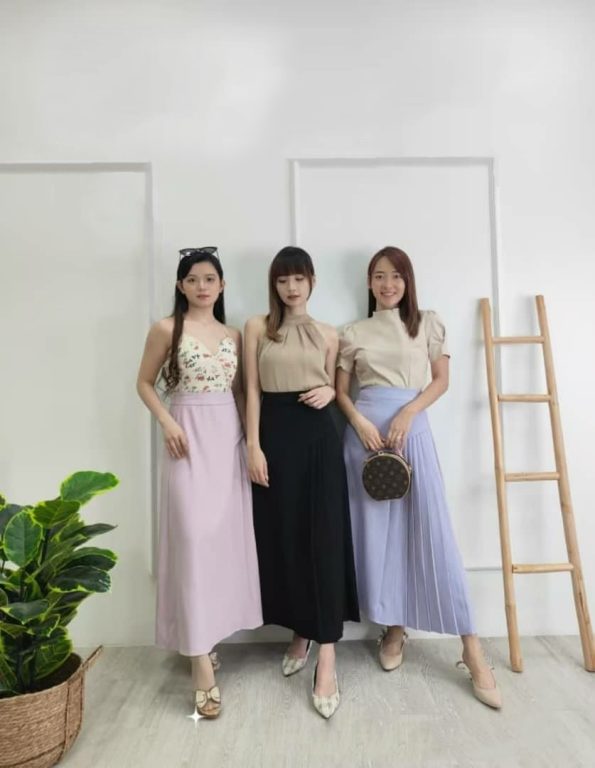 高品西装百褶Midi Skirt (N8533) B24