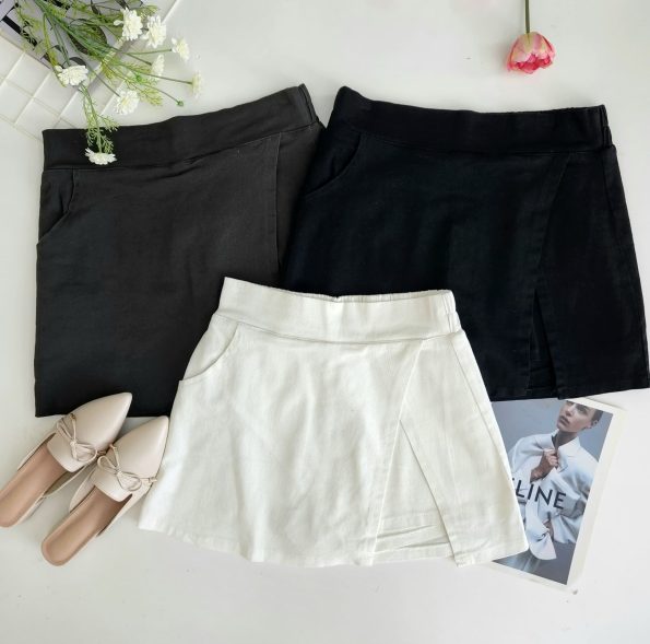 Denim Split Skort 百搭牛仔裤裙 （LE31019）B35