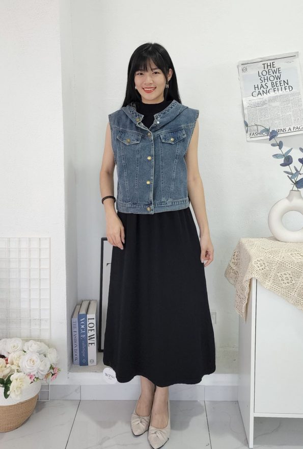 Denim 马甲外套 (92255)