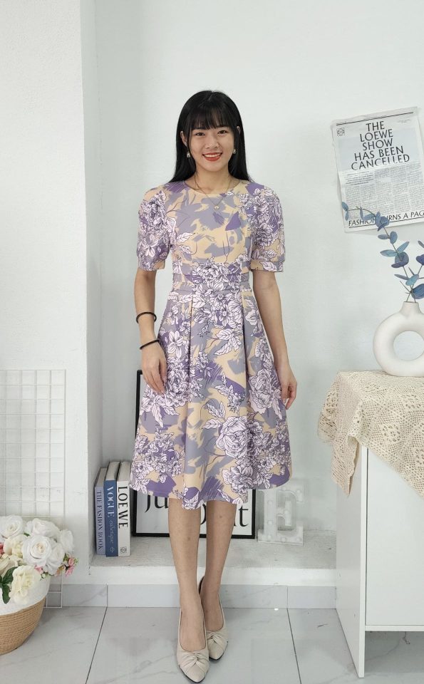 Premium Floral Suit Dress (B0294)