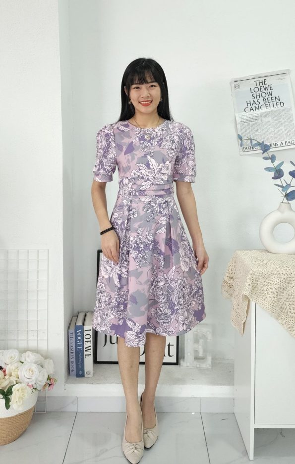 Premium Floral Suit Dress (B0294)