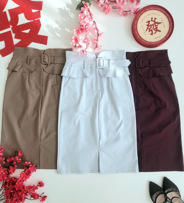 锦棉西装收腰 Midi Skirt (N2180)