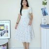 高品西装拼接桐花连身裙 (C2618)A10