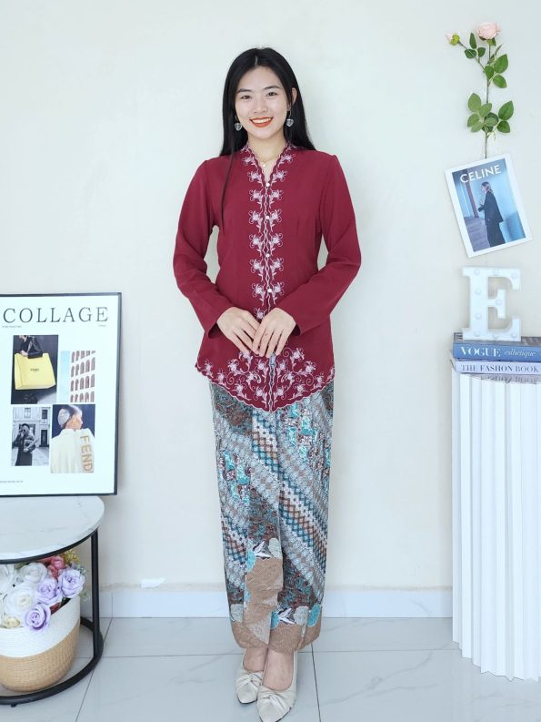 Embroidery Kebaya Sulam Top (免烫，冷布，不热) (52921)