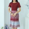 高品Batik拼接西装连身裙 (B0438)C37