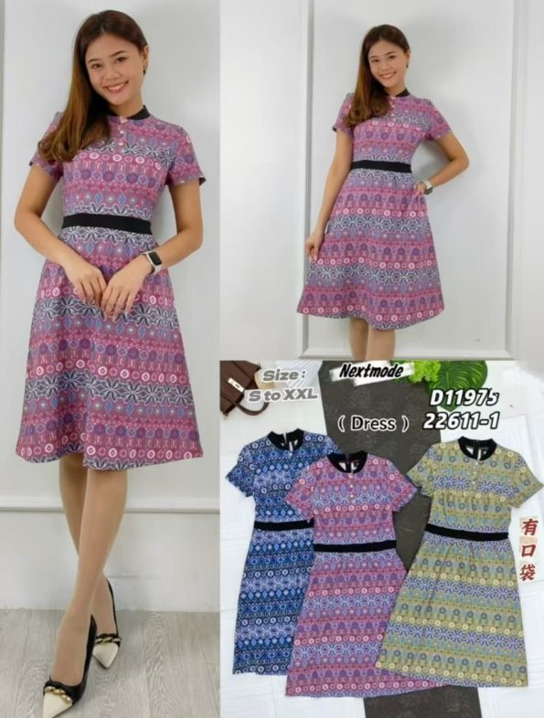 Premium Batik Suit Dress (N2611)C5