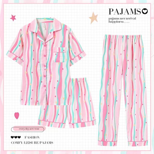 Super Comfy  Cotton 睡衣set (1496)A19
