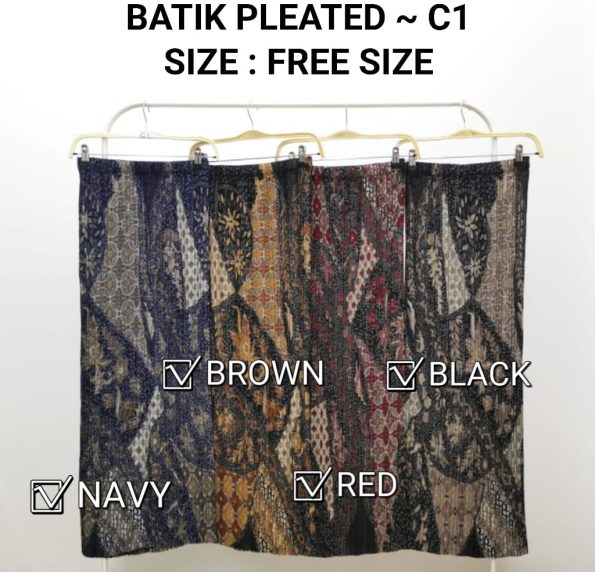 Pleated Batik Skirt (C1)