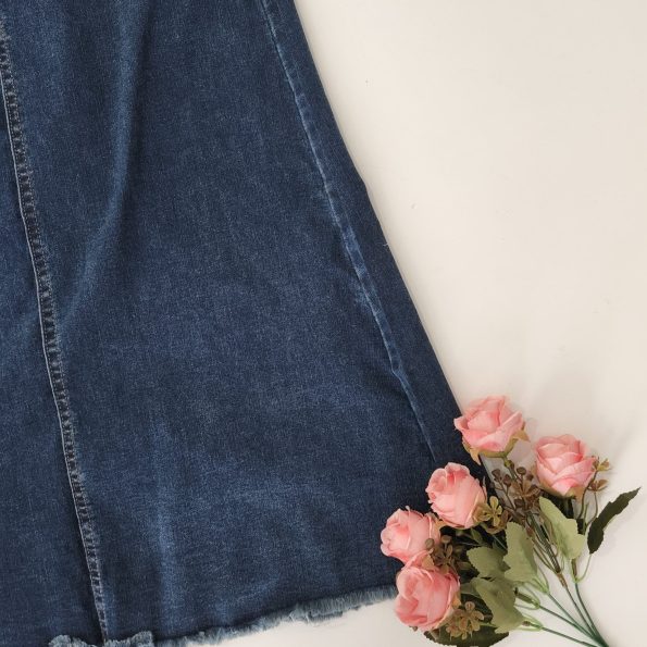 Premium Denim Midi Skirt (LF8505)C15