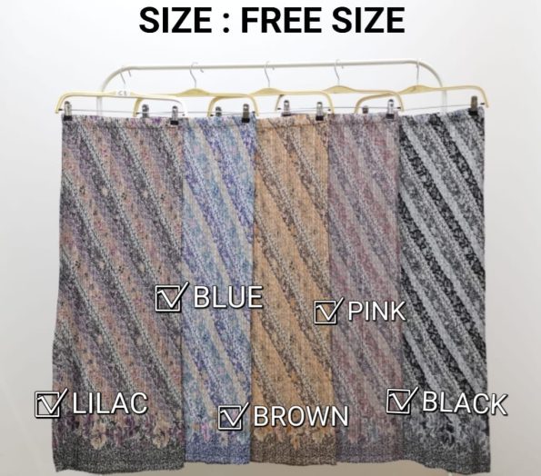 Pleated Batik Skirt (C30)