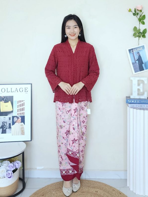 Premium 桐花 Kebaya Top (2227)A3