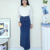 Premium Denim Midi Skirt (LF8505)C15