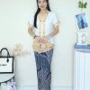 Pleated Batik Skirt (C4)