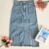 Premium Denim Skirt (LF2368)D27