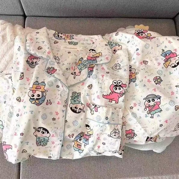 Super Comfy 睡衣set 蜡笔小新 (3件套-上衣+长裤+短裤) (684)