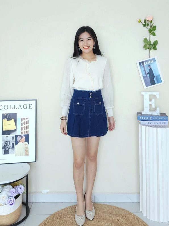 Premium Denim Skirt (RO0035)B28