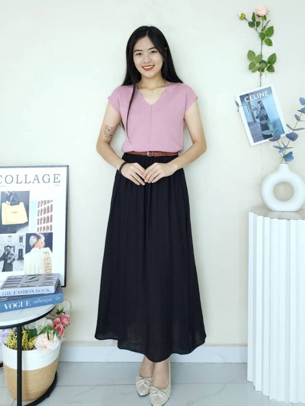 V Neck Soft Knit Top (2846)C23