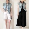 Denim马甲外套衫 (5818)