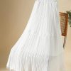 Lace Pleated Midi Skirt (607)