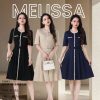 高品弹力罗马小香风连身裙 (ME12683)