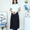 升级版3D桐花半身裙Midi Skirt (8886)