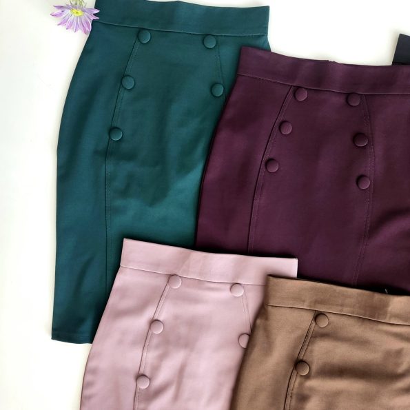 高品西装 Button Midi Skirt (521)