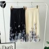 新中式 Pleated Mesh Midi Skirt (1196)D35