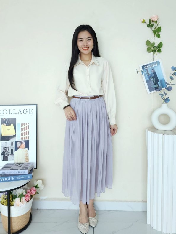 独家定制版百褶 Mesh Skirt (8896) C50