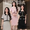 高品小香名媛假两件连身裙 (ME12664)