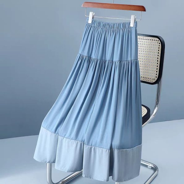 Denim Premium Midi Skirt (1065) E