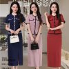 高品小香风花边连身裙 (ME12663)