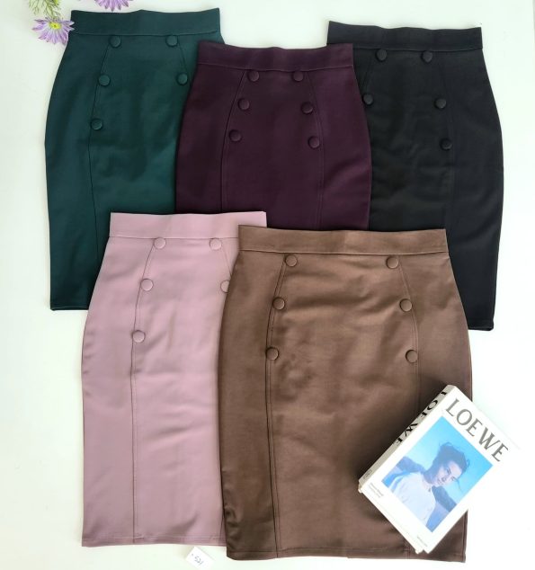高品西装 Button Midi Skirt (521)