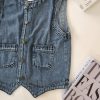 Denim马甲外套衫 (8902)