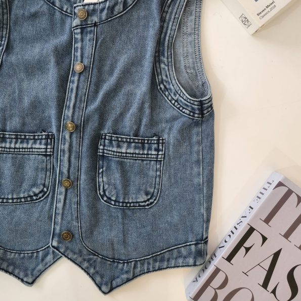Denim马甲外套衫 (8902)