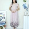 Batik Pleated 双面 Midi Skirt (3031)D35
