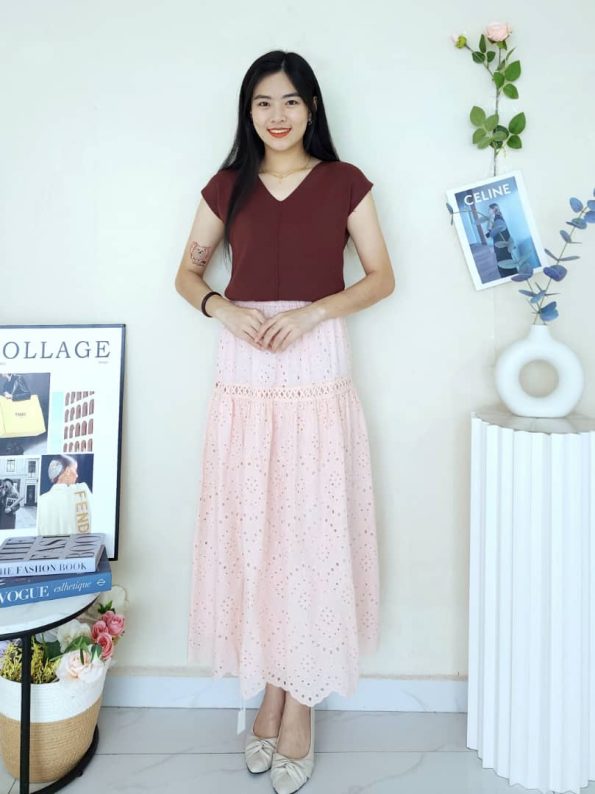 V Neck Soft Knit Top (2846)C23