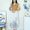 新中式 Pleated Mesh Midi Skirt (1196)D35