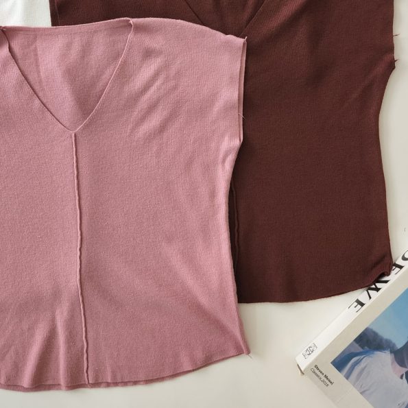 V Neck Soft Knit Top (2846)C23