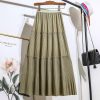 Korean Pleated Midi Skirt (1253)