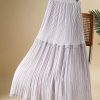 Lace Pleated Midi Skirt (607)