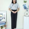 柔面口袋小香时装上衣 (3163)