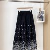 刺绣花韩式 Midi Skirt (5380)C16