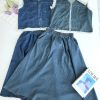 Denim套装 (马甲外套+牛仔半裙) (A136)