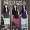 高品Batik假两件连身裙 (ME12726)