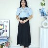 定制版桐花刺绣时装上衣 (6917)