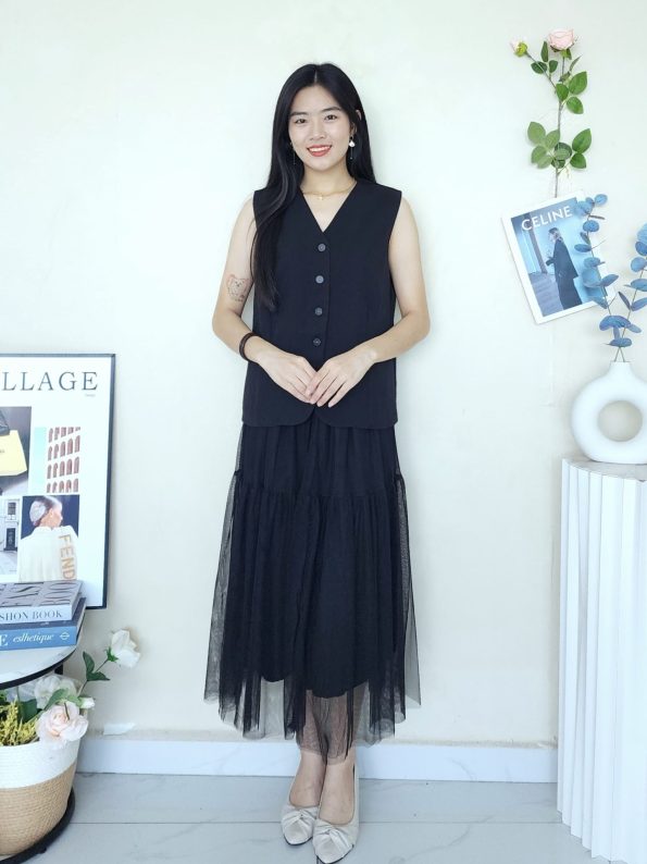 高级款套装 (外套+网纱裙) (3963)